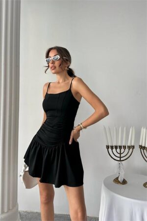 Robe mini drapée style corset pour femme