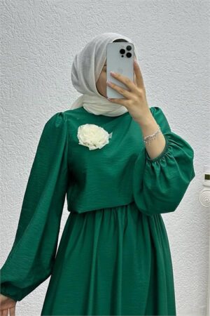 Ensemble hijab à jupe fleurie